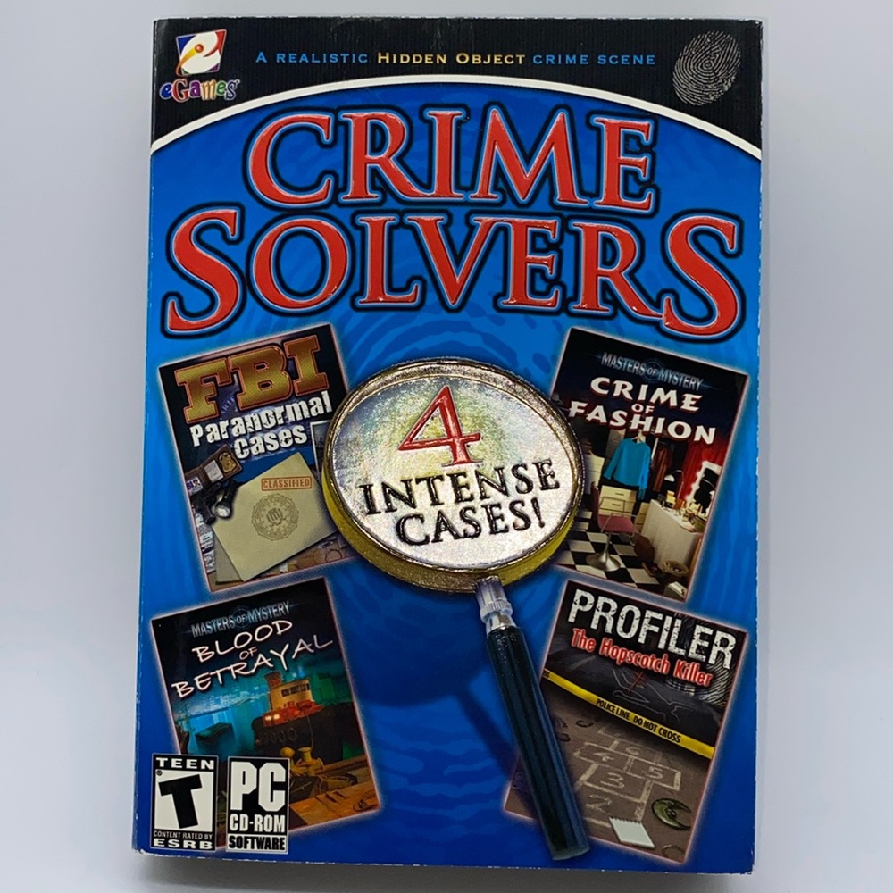 Video Game PC Crime Solvers 4 Intense Cases Cd-Rom